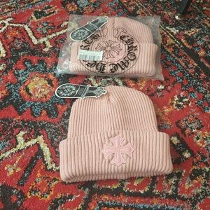 Chrome Hearts Light Pink Knit Hat